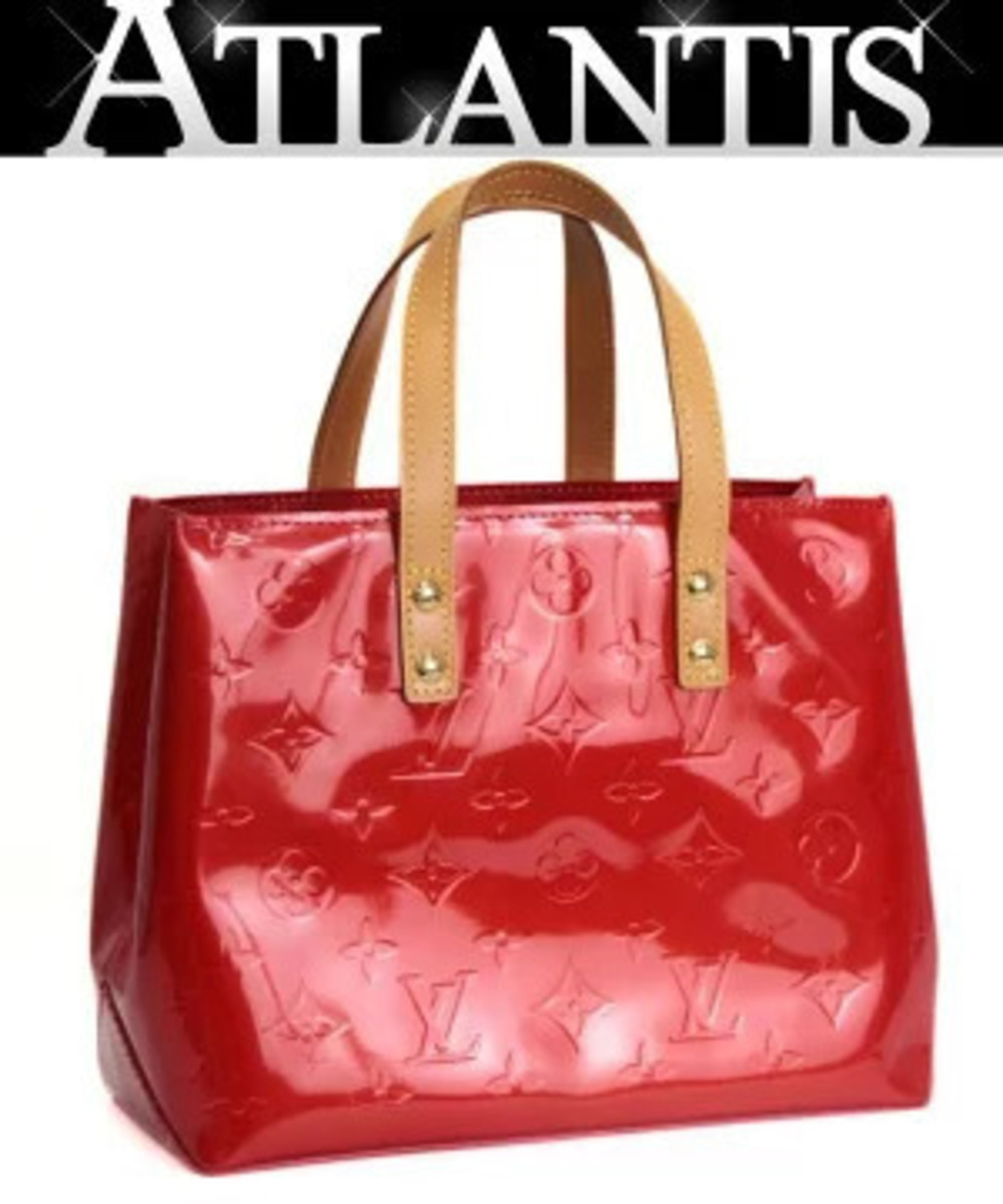 Louis Vuitton Lead Tote Bag Handbag Vernis Rouge Red
